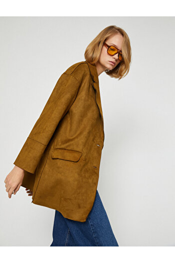 Koton Suede Look Blazer Jacket