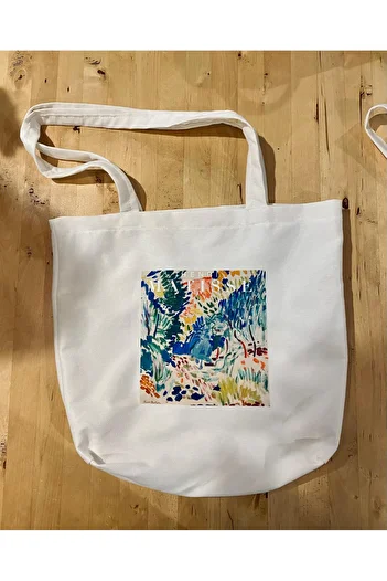 cuboo home Large Printed Cloth Bag Matisses Sea and Beach Bag