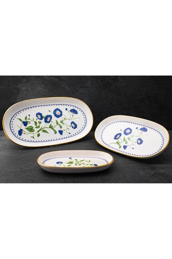 SERAMİKCİ Elli̇e 3-Piece Boat Plate Set