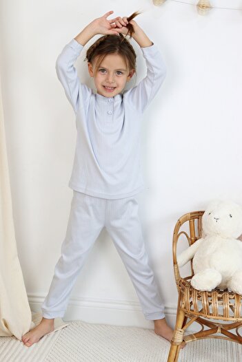 Harika KIDS Set de pijamale din bumbac de grosime medie din țesătură interlock pentru fete