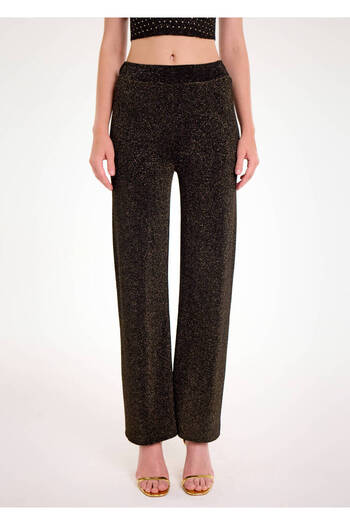 Knitss Gold Lurex Knitwear Trousers