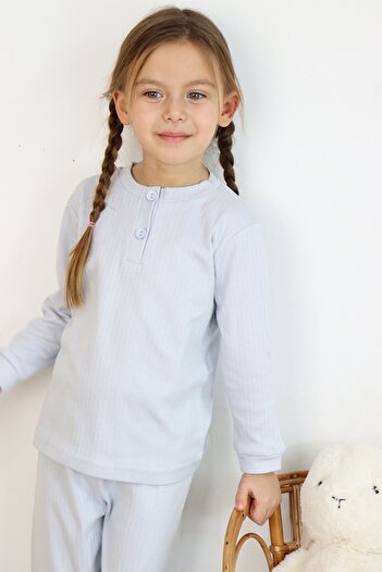 Harika KIDS Set de pijamale din bumbac de grosime medie din țesătură interlock pentru fete