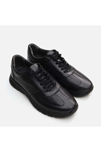 Yaya by Hotiç Schwarze Herren-Sportschuhe aus echtem Leder