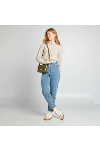 KIABI Mom-fit denim trousers BLUE