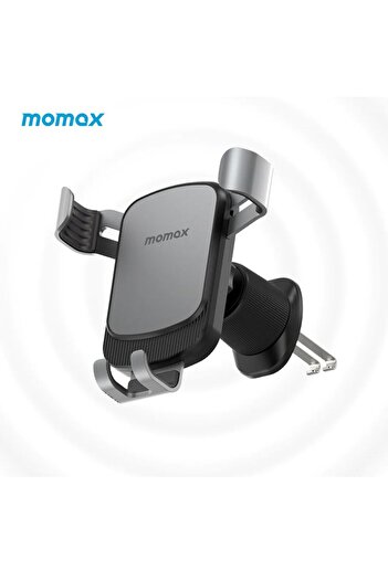 Momax MoVe Universal Easy Car Mount automatic gravity lock twin metal hook design - Grey