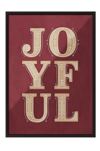 Postifull Black Framed Painting, Framed New Year Poster, New Year Decoration, Joyful Comfort Series No:108645