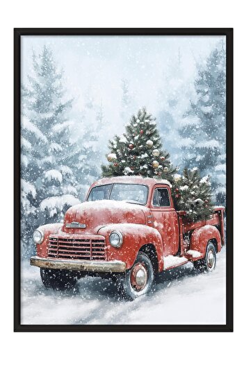Postifull Black Framed Painting, Poster and Frame Set, New Year Comfort Series No:108759