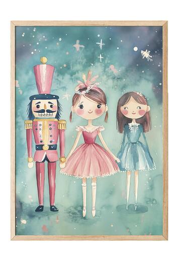 Postifull Wooden Framed Painting, Poster and Frame Set, New Year Comfort Series No:108796