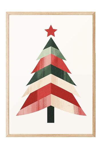 Postifull Wooden Framed Painting, Poster and Frame Set, New Year Comfort Series No:108807