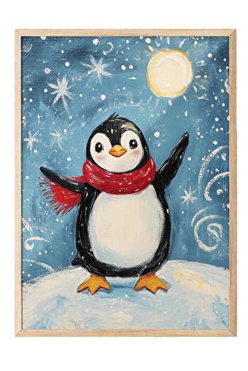 Postifull Wooden Framed Painting, Poster and Frame Set, New Year Comfort Series No:108767