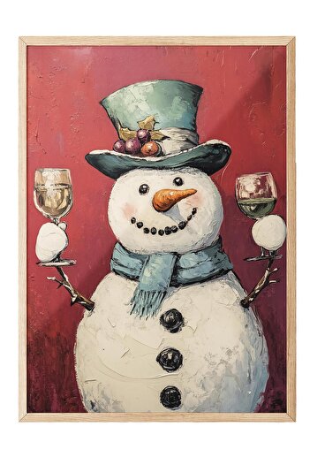 Postifull Wooden Framed Painting, Poster and Frame Set, New Year Comfort Series No:108774