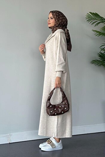 Jose Clothing Enzo Premium İplik Serisi Fermuarlı Uzun Triko Elbise