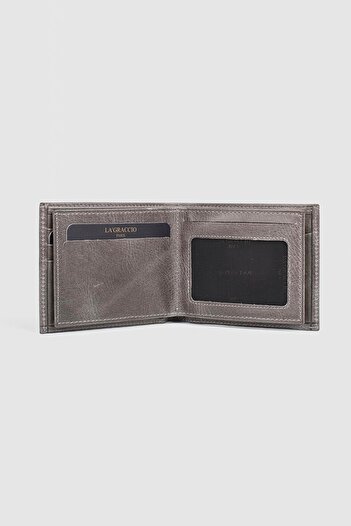 La La'Graccio Paris La'graccio Paris Чоловічий гаманець з натуральної шкіри Crazy Grey