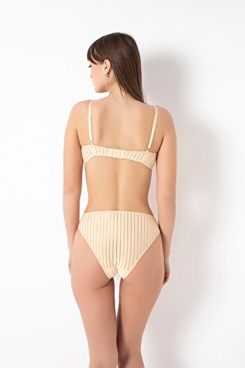WİOLİNA Σετ σουτιέν με ριγέ Push Up Padding