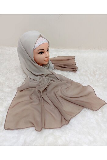 istanbul prensesleri New Shape Gradient Patterned Chiffon Shawl - Non-Slip