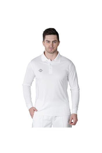 Nivia Full Sleeve Cricket Jersey | White | Breathable & Comfortable Sportswear | Size Xxl