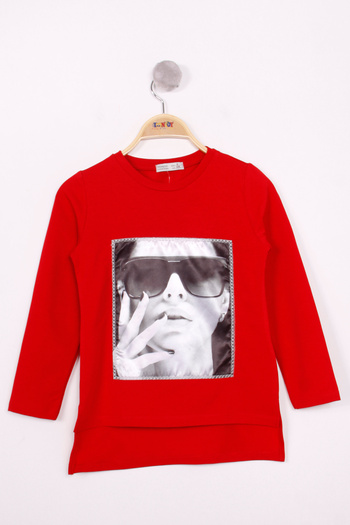 Toontoy Girl - Glasses Printed Sweatshirt