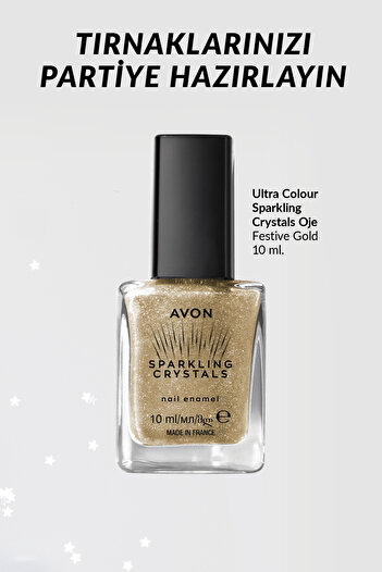 AVON Ultra Colour Sparkling Crystals Oje - Festive Gold