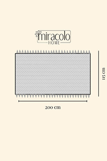 Miracolo Home Kırmızı Pamuklu 2'li Koltuk Örtüsü 115x200 Önden Saçaklı Çizgili Desenli