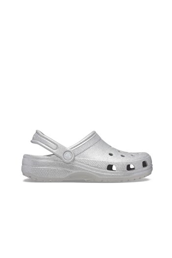 Crocs Κλασικές Ασημένιες Glitter Παντόφλες Clog
