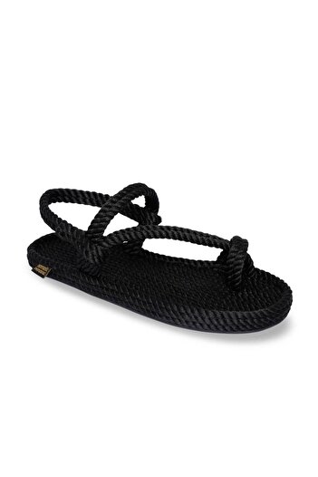 Nomadic Republic Hawaii Rubber Sole Women's Rope Sandals Black