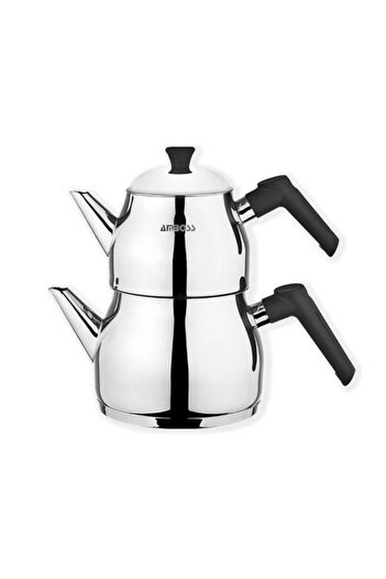 Amboss Copper 3 Piece Induction Compatible Stainless Steel Strainer Teapot Set