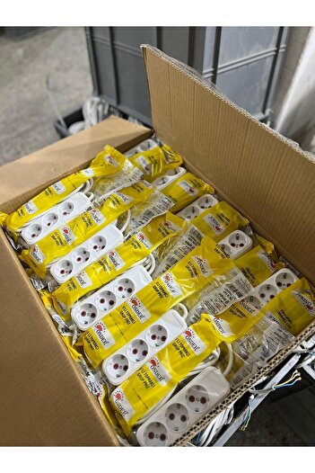 Amiral electric Önder 5 Metre Kablolu Topraklı Ara Kablosu Uzatmalı Seyyar 3lü Grup Priz