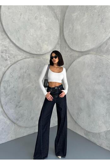 Zeo Basic Palazzo Side Stitiched; Τζιν Ri?ns