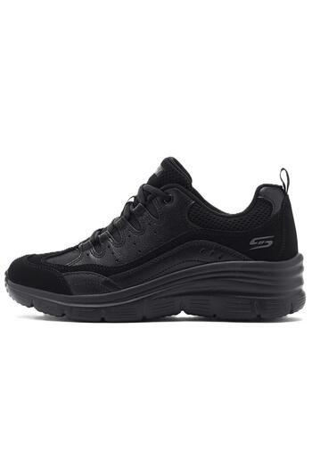 SKECHERS Fashion Fit Womens Memory Foam Walking Black Memory Sole Women's Casual Sneakers Black