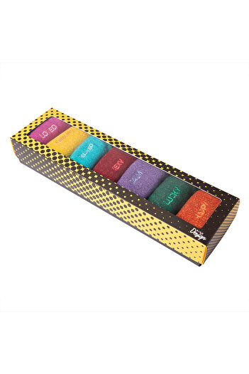 Biggdesign Moods Up Glitter 7 Pcs Women Socket Socks