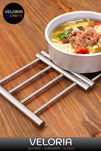 Veloria Premium High Heat Resistant Stylish Practical Kitchen Table Protector Stainless Steel Openable Trivet