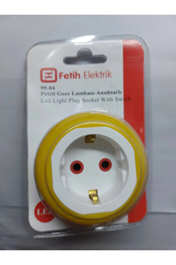 Vwin Prizli Gece Lambası Led Anahtarlı Topraklı - Fetih 99-04 ( SARI )