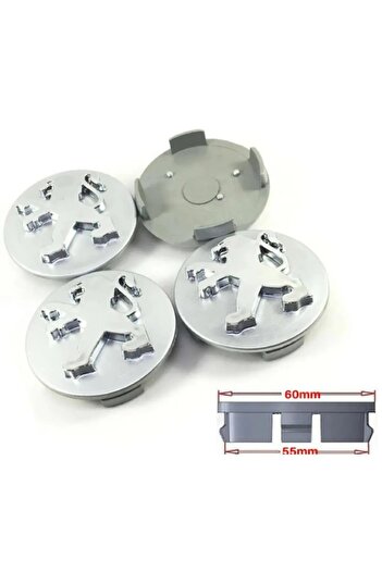 GARDENAUTO 4 Pieces 60mm External Dimension Steel Wheel Hub for Peugeot 207-307-308-3008