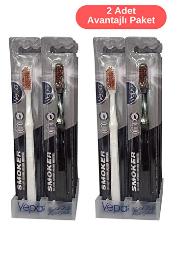 Vepa 24 Pack Smoker Extra Hard Toothbrushes - 12 X 2 Pieces