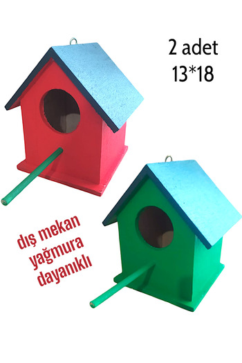 değerli hobi 2 Bird House and Bird Nest - Wood, 13X18