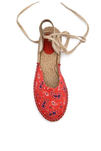 Su Espadril Flora Kırmızı Kadın Düz Espadril