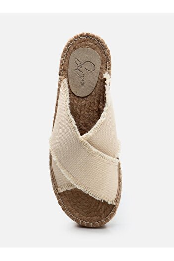 Su Espadril Kimo Ekru Kadın Espadril Terlik