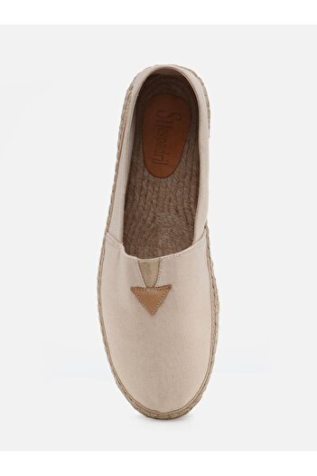 Su Espadril Laura Ekru Erkek Düz Espadril
