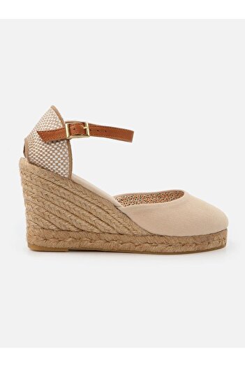 Su Espadril Kate Ekru Kadın Dolgu Topuklu Espadril