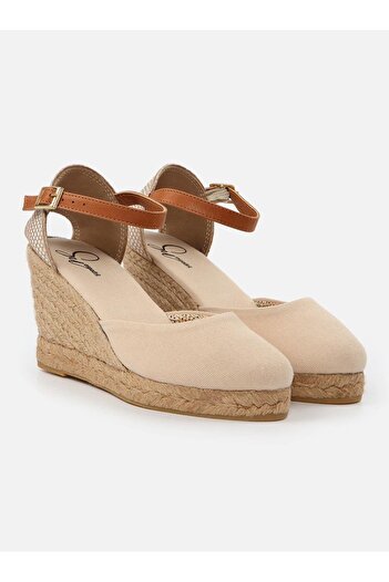 Su Espadril Kate Ekru Kadın Dolgu Topuklu Espadril