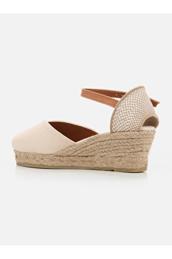 Su Espadril Marsy Ekru Kadın Dolgu Topuklu Espadril