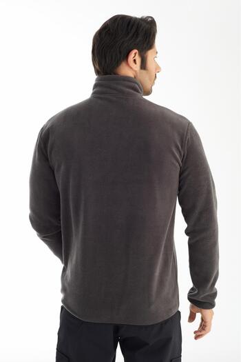 Crozwise Erkek Anti Peeling Fermuarlı Spor Polar Sweat