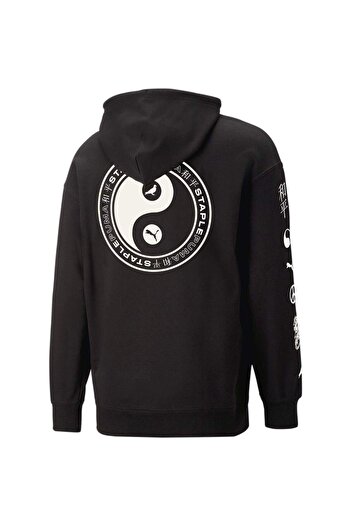 Puma Hood X Staple Graphic Hoodie Tr, Black, Men