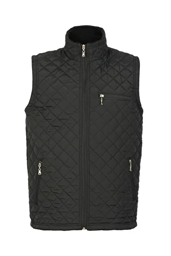 HAMİTOGULLARI Black Quilted Vest