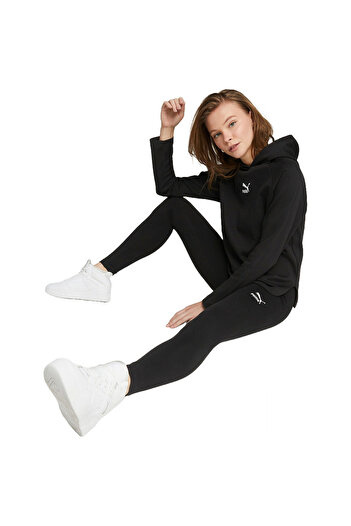 Puma Παντελόνι Puma Classics Ψηλόμεσο Κολάν, Μαύρο, Γυναικείο