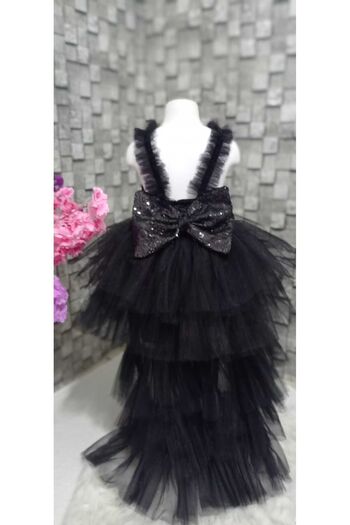 BOZTAŞ BEBE Sweep Train Evening Dress with sequins and back Detail - Homecoming Dress