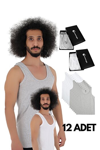 CENNETOĞLU 12 Men's Combed Cotton Athlete Economic Pack