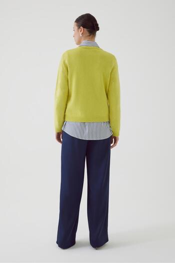 Exquise Sequin Detailed Crew Neck Cashmere Sweater - Regular Fit