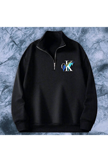 SimStone Custom Graphic Design Printed Half Zip Sweatshirt