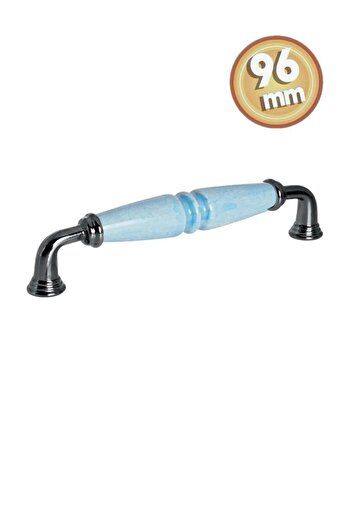 Porcellana Perla 96mm -Porțelan -Mâner de mobilier din metal Dulap Sertar Baie Mâner pentru copii Mâner Kulb-İnci96-STK3317